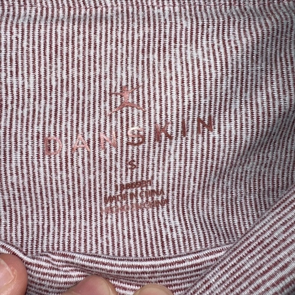 Dankin Red White Striped high Waisted Pocket Leggings size small - Picture 4 of 5